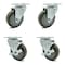 Service Caster Regency 600CSW415 600CSW415WB U-Boat Replacement Caster Set - REG-SCC-20S414-PPUB-TP2-2-TLB-2 - alternate 1